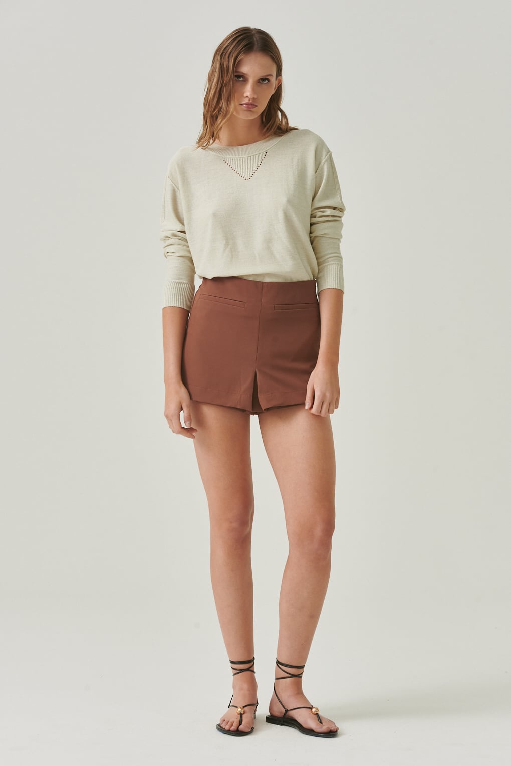 mini falda sastrera mujer