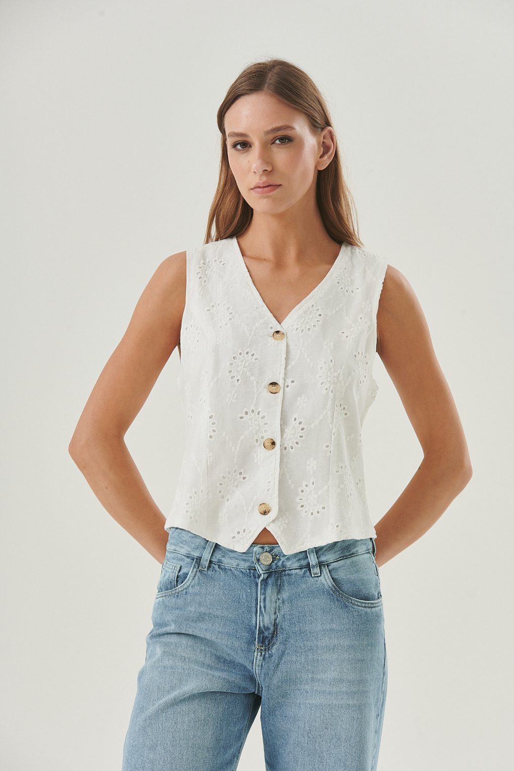 chaleco broderie