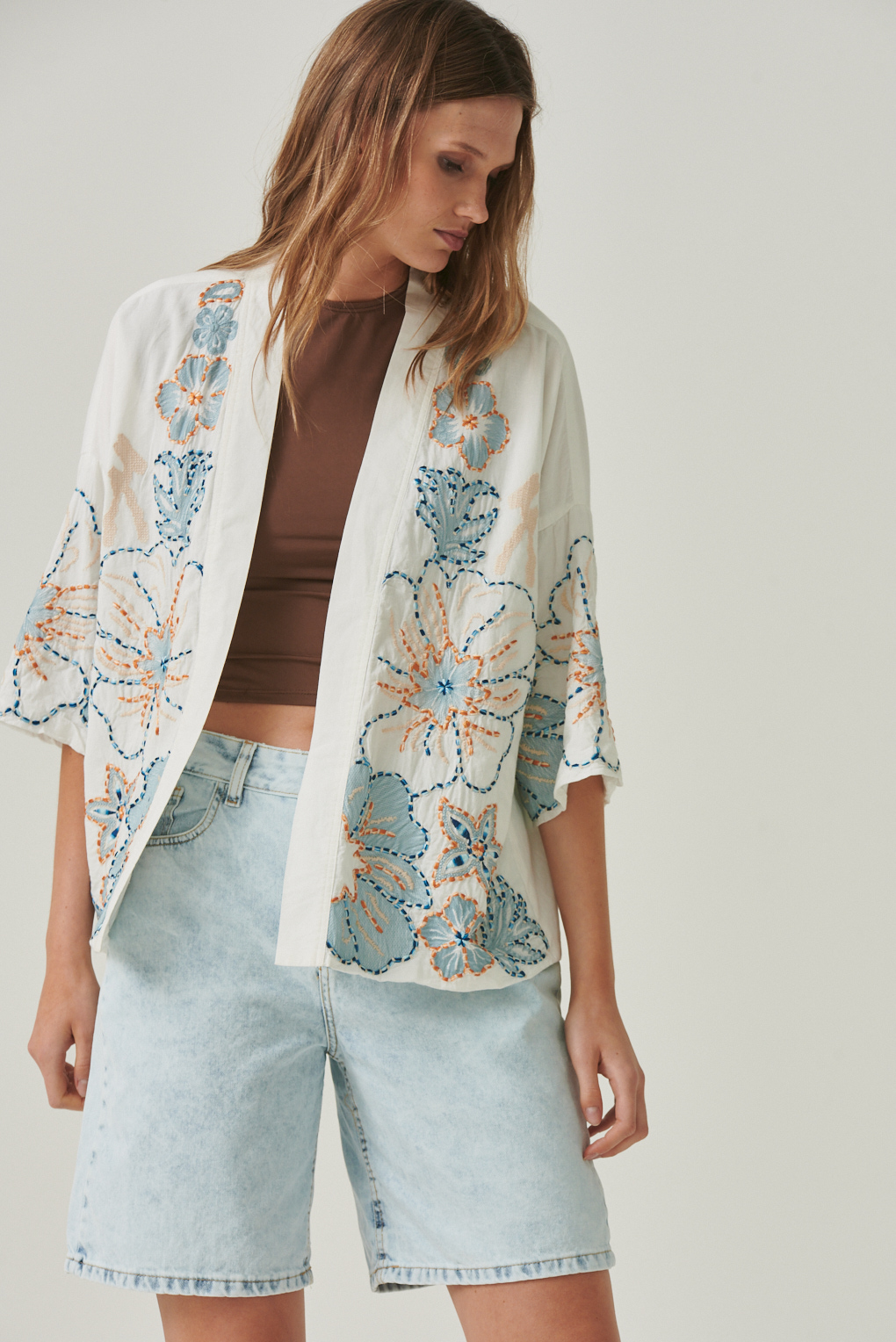 kimono broderie colores