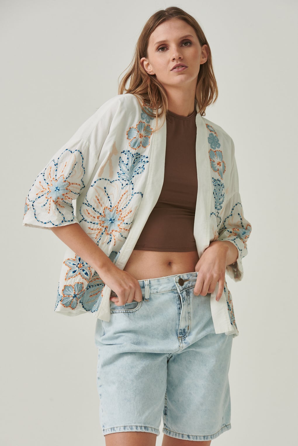 kimono broderie colores