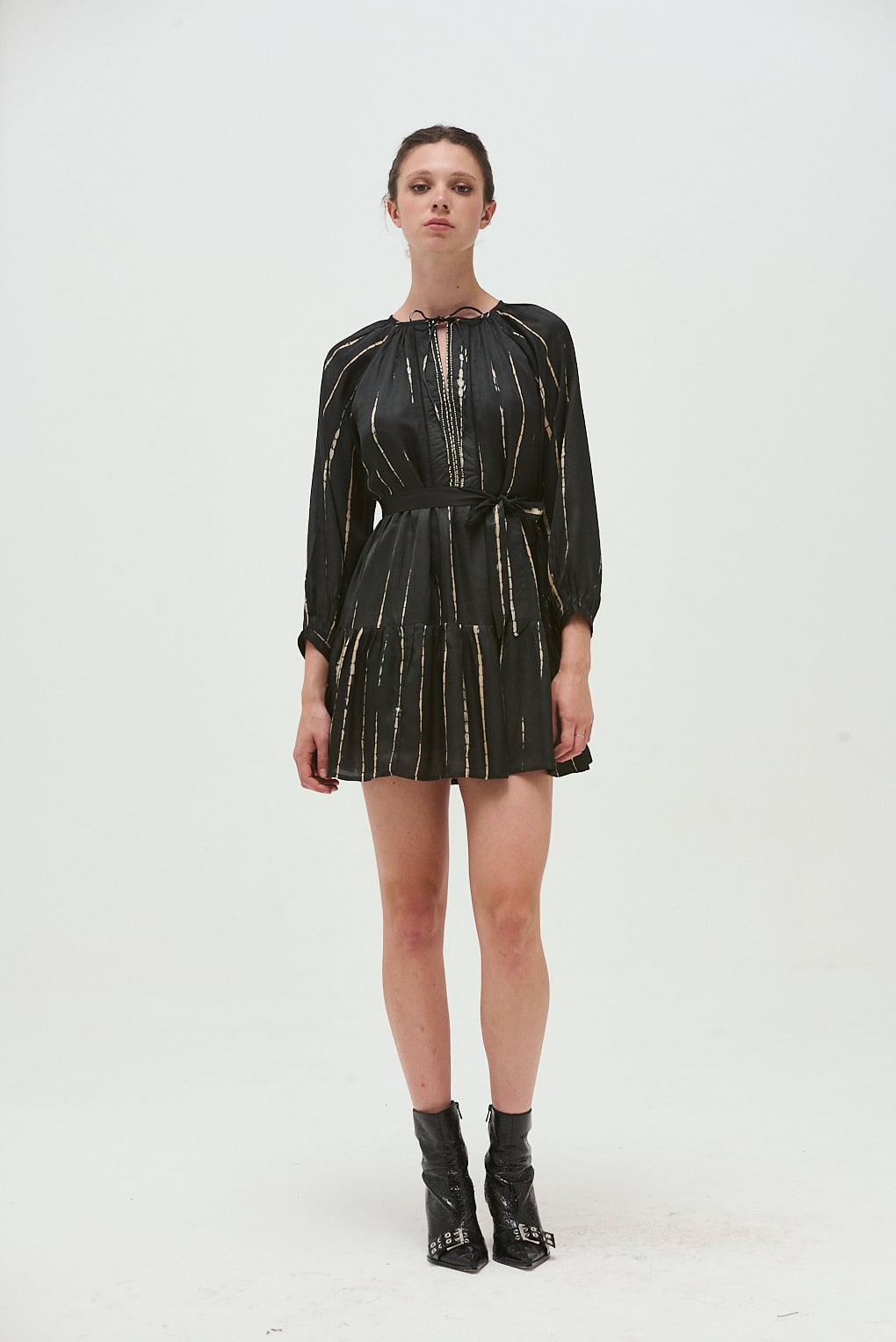 vestido viscosa estampada
