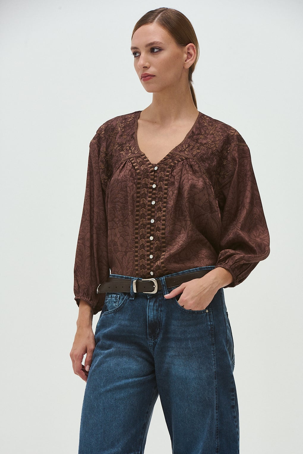blusa seda