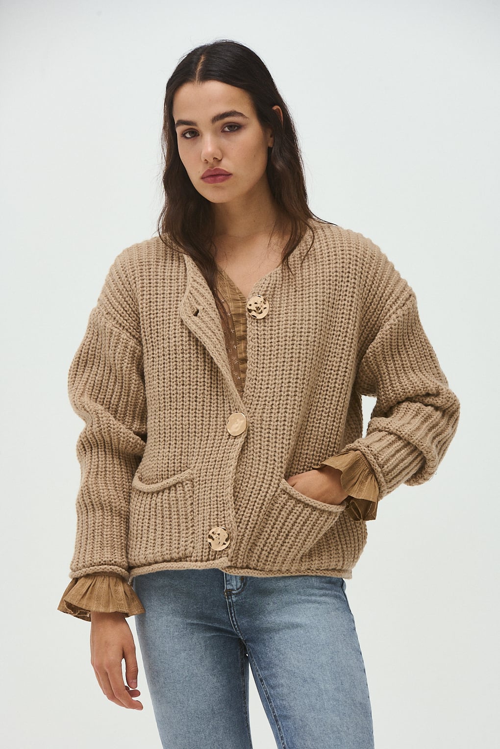 cardigan de hilo
