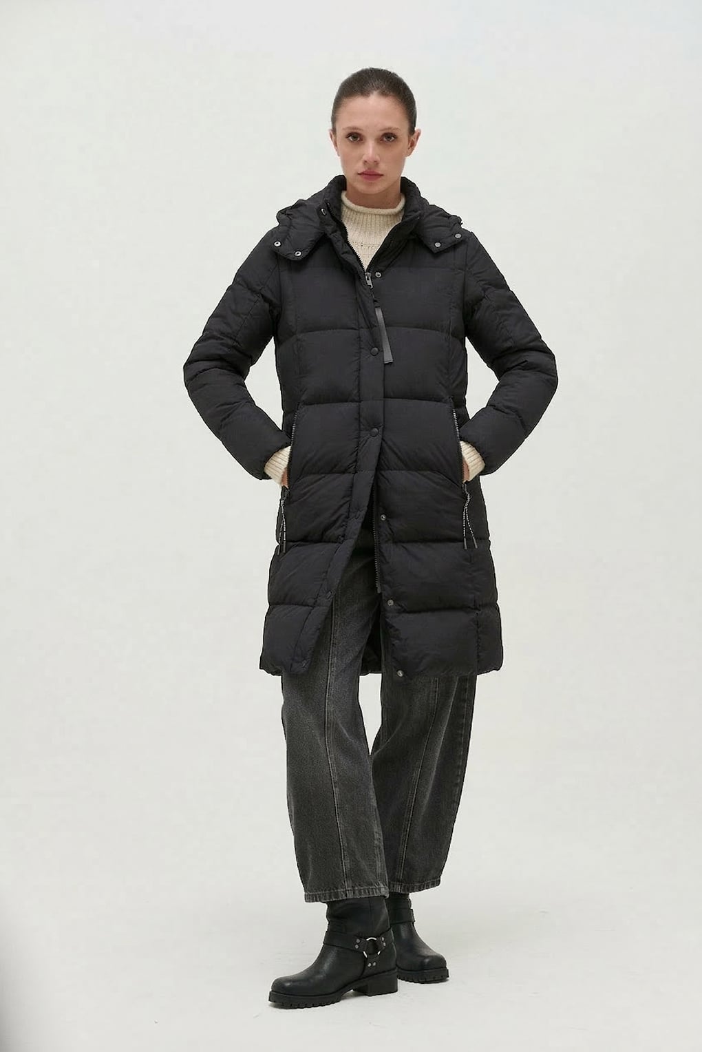 campera larga acolchada