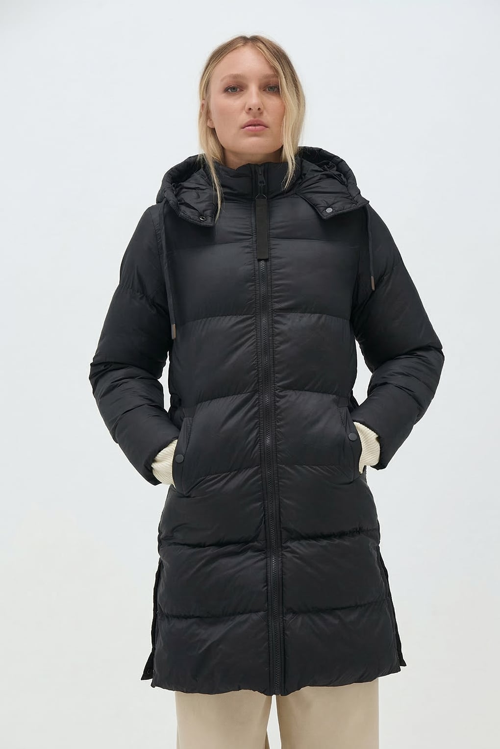 campera larga capucha