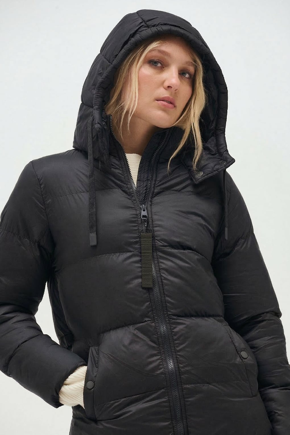 campera larga capucha