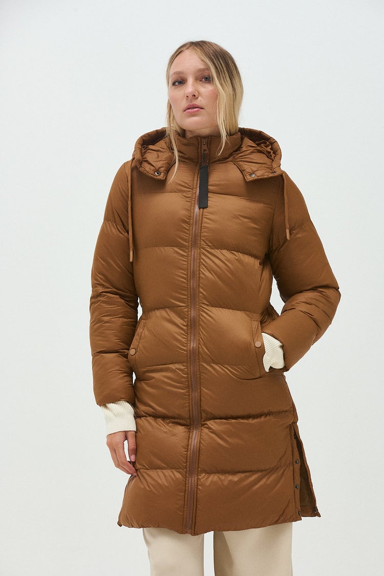 campera larga capucha