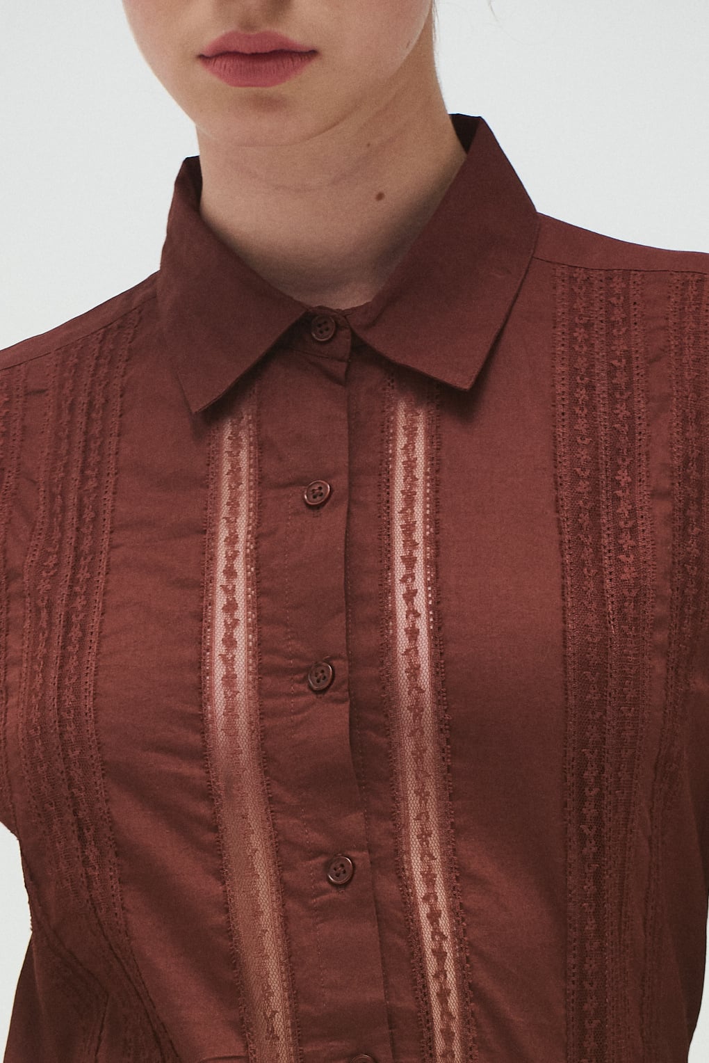 camisa encaje mujer