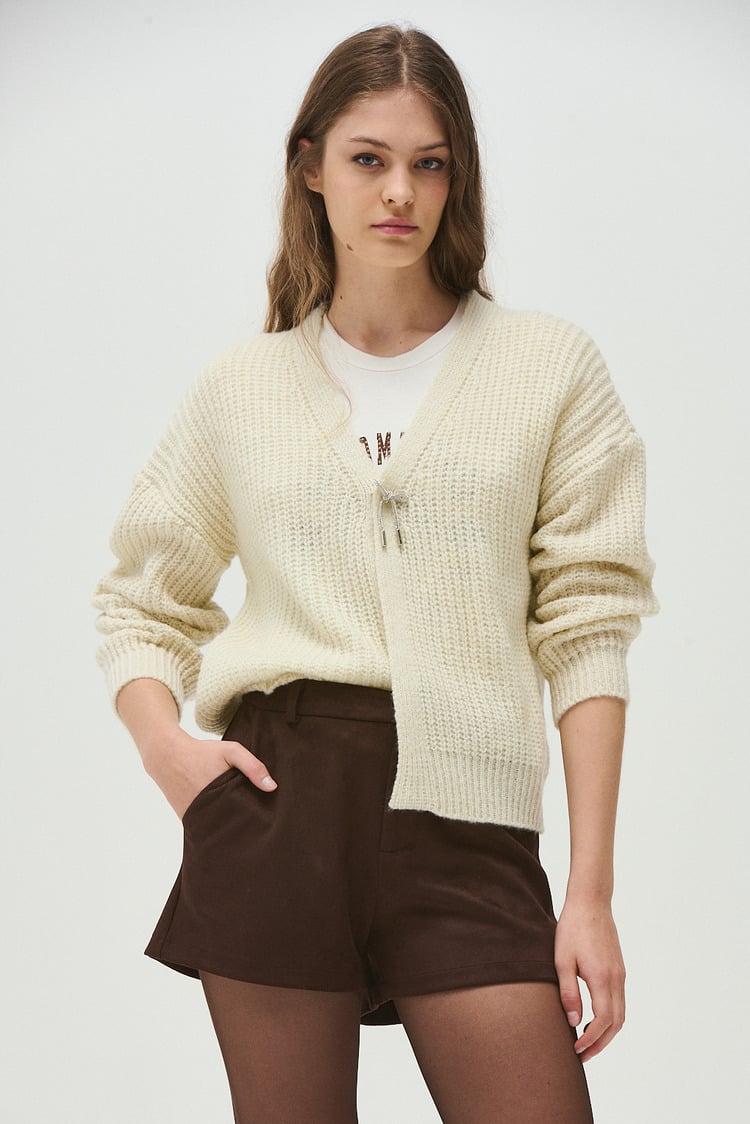 Cardigan tejido strass