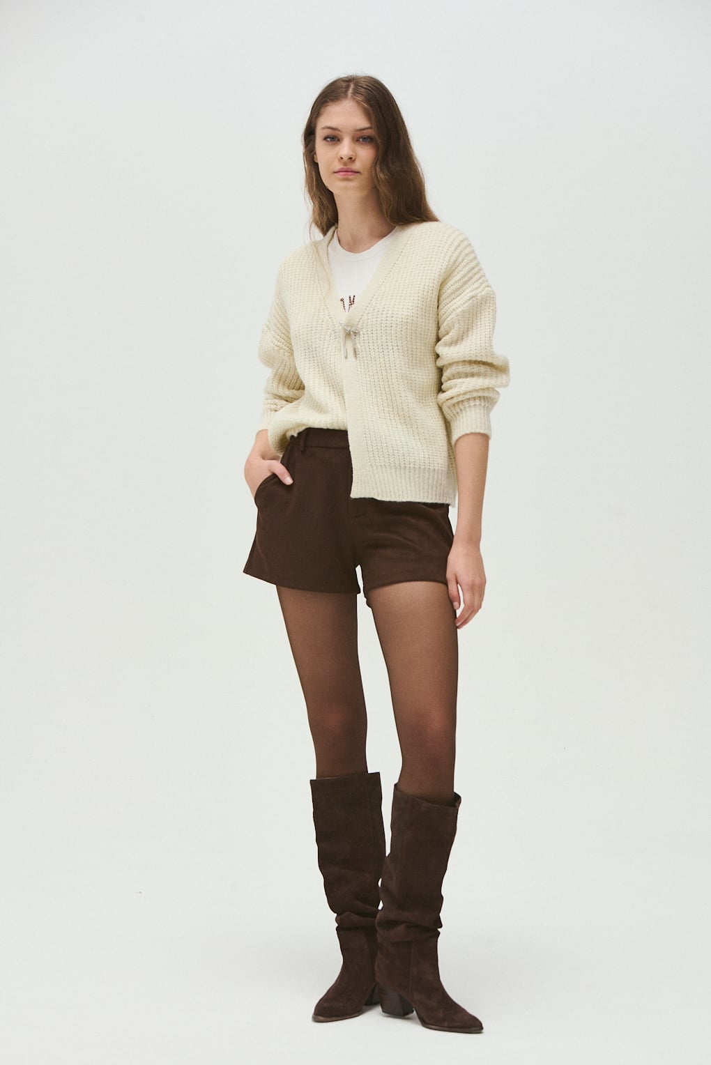 Cardigan tejido strass