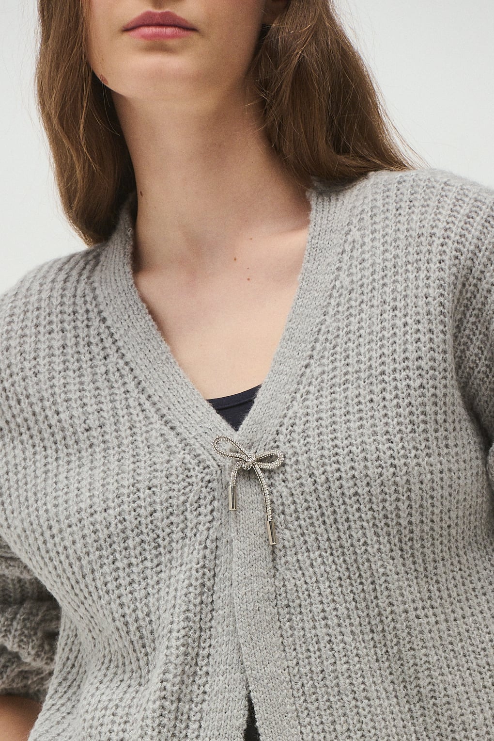 Cardigan tejido strass